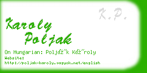 karoly poljak business card